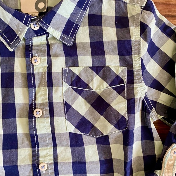 NWT Cotton On Kids Boys Plaid Long Sleeve Button Up Size 6 - Picture 9 of 13